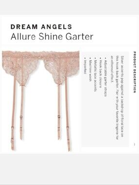 Victoria's secret dream Angel's very sexy allure shine garter belt XS SMALL